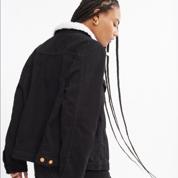 La Detresse x Bandier black denim fur jacket sunset after dark NWT - Picture 8 of 11